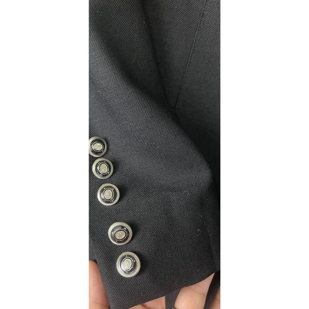 Vintage 90s CARLISLE 100% Wool Jacket Blazer Women’s Size 4 Zippered Pockets - Picture 7 of 9